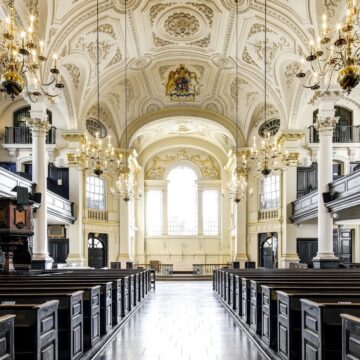 Church interior facing the East Window
